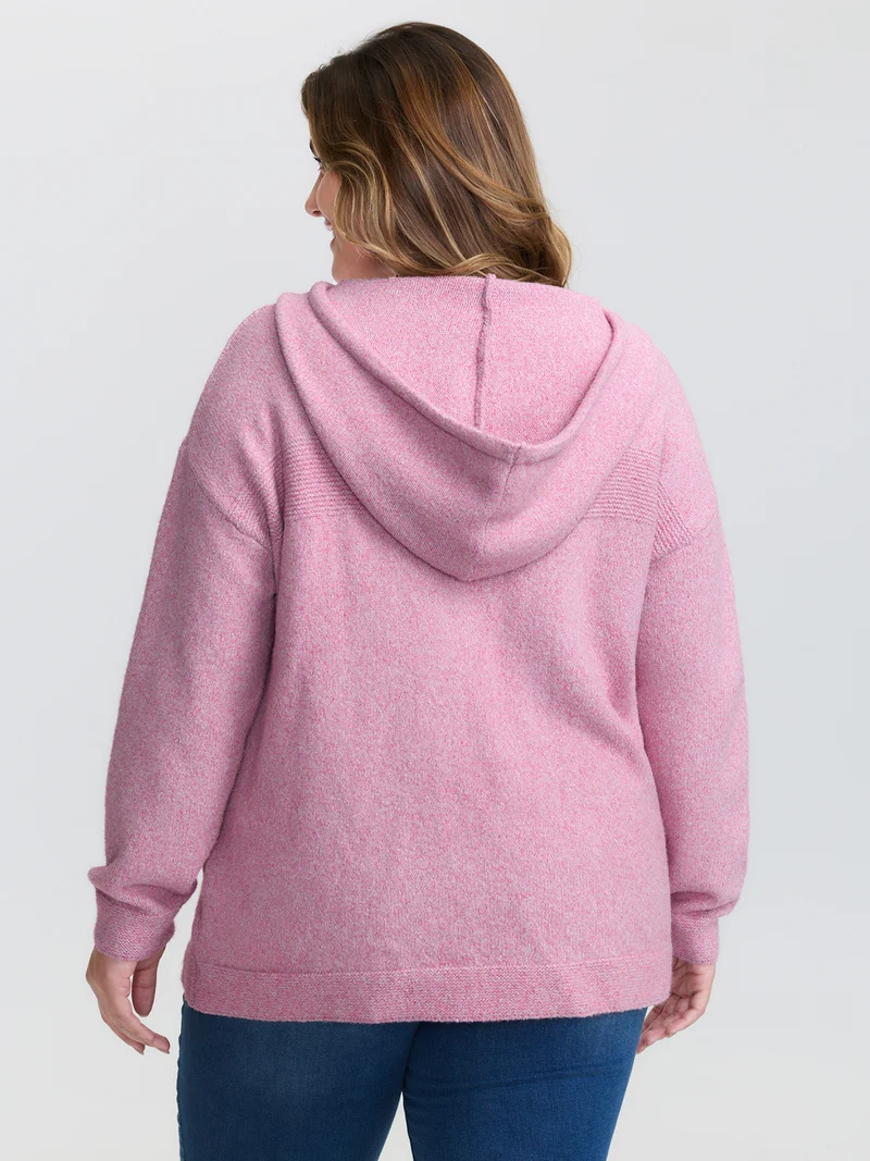 Textured Hooded Relaxed-Fit Pullover