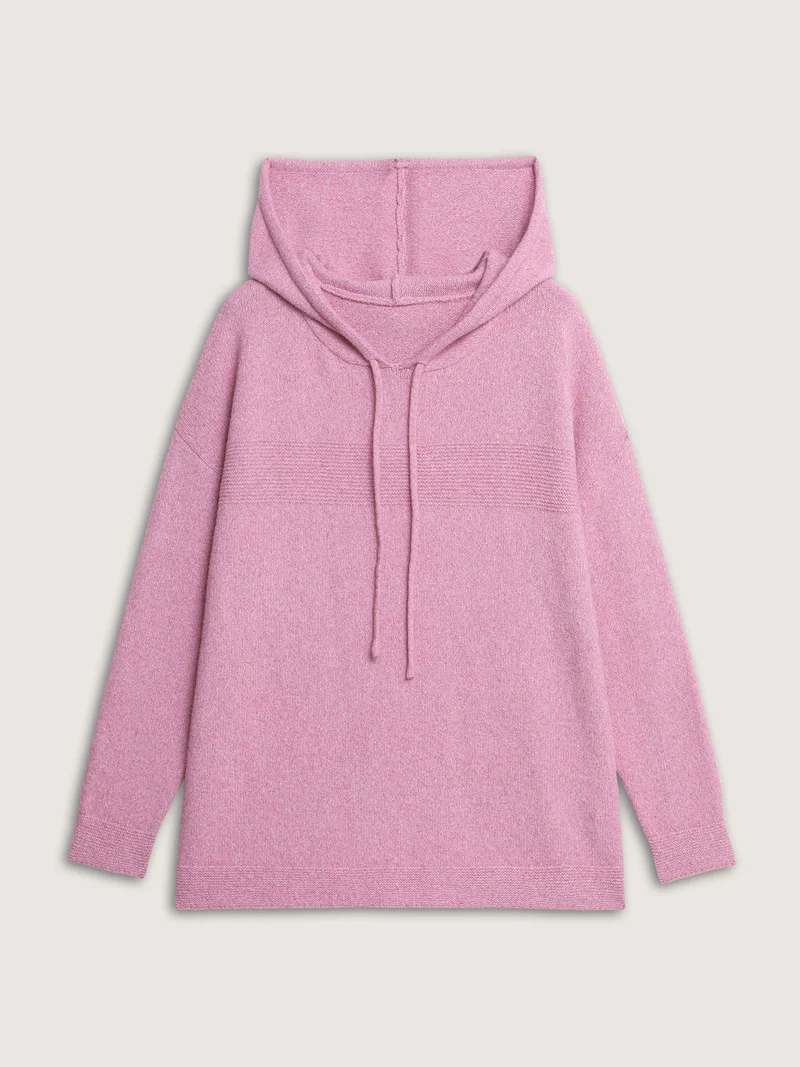Textured Hooded Relaxed-Fit Pullover