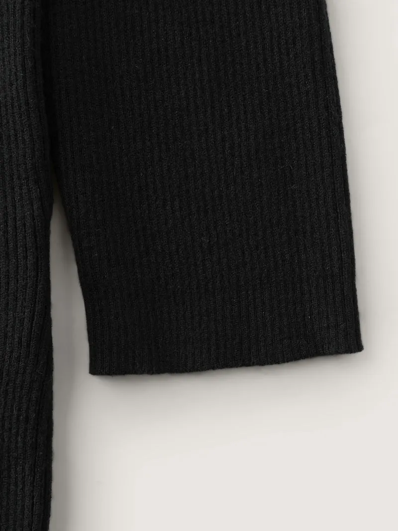 Metallic Floral Detail Cut-Out Pullover