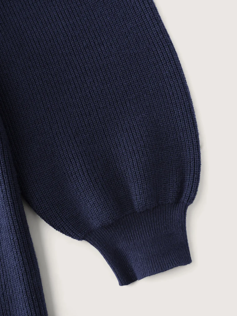 Scoop Neck Cinched-Waist Textured Pullover