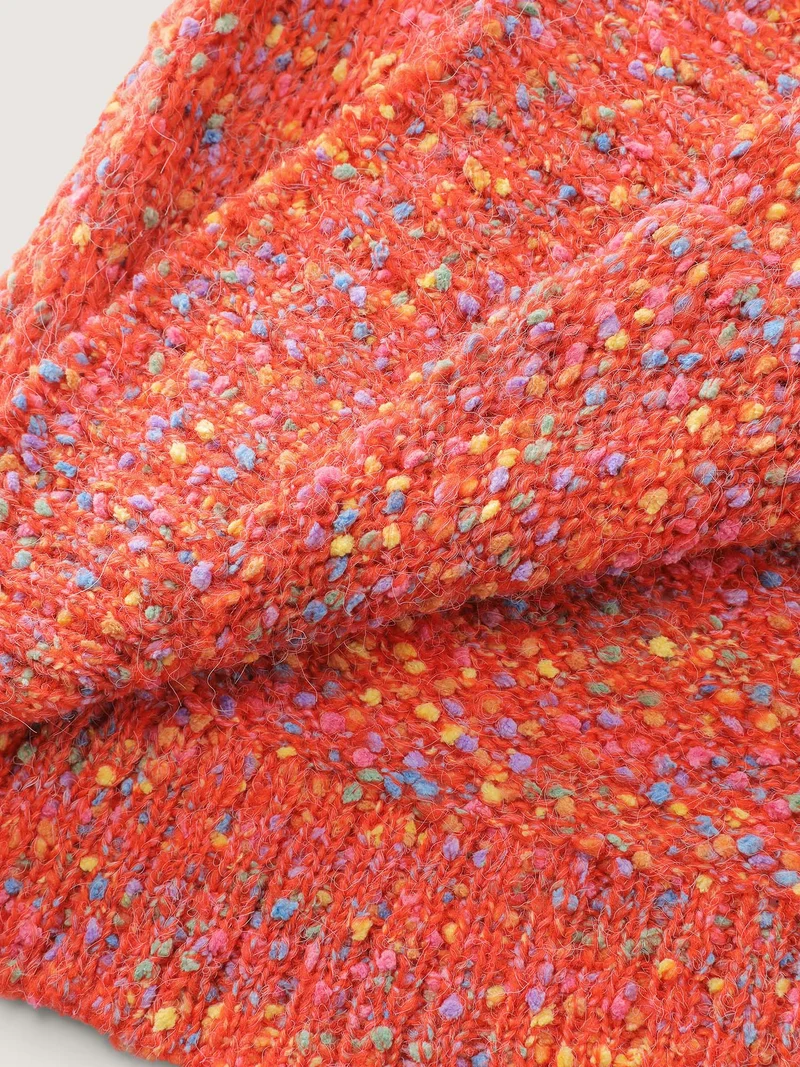 Speckled Textured Pockets Knit Cardigan
