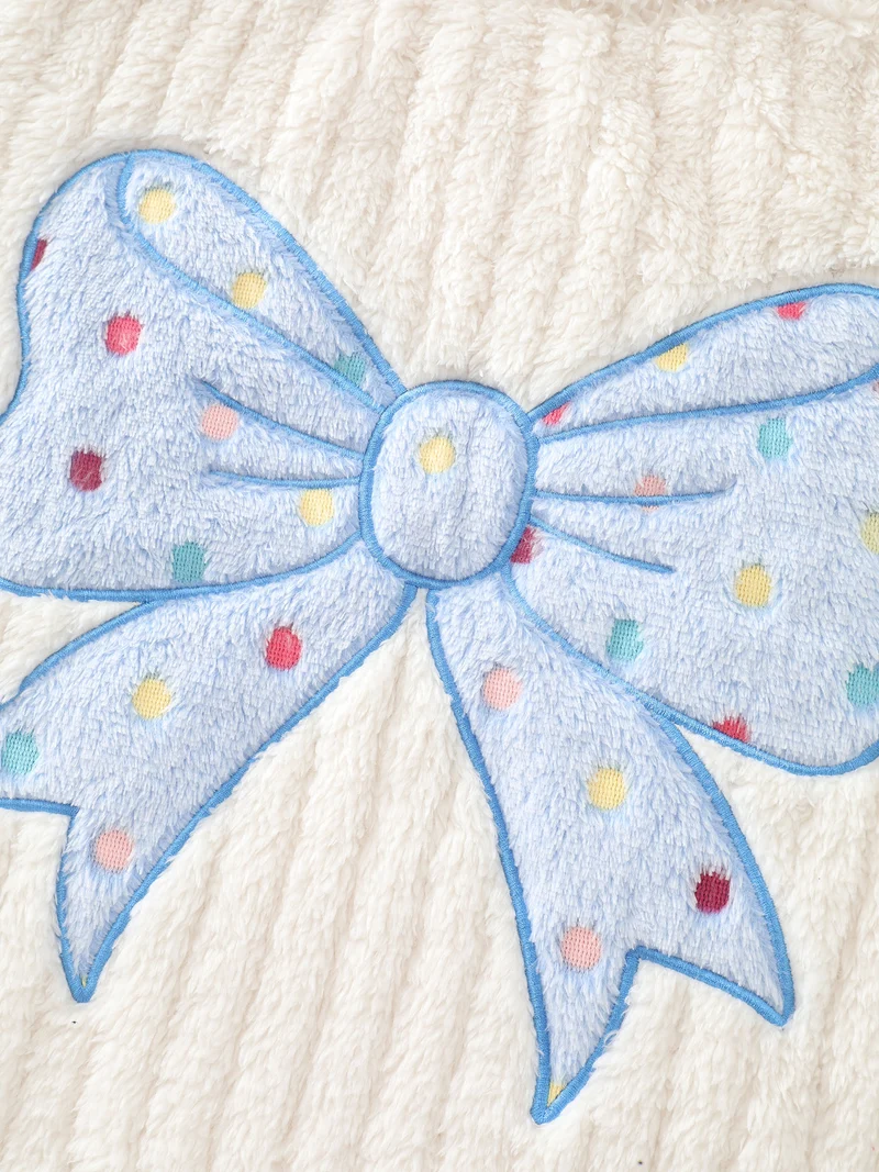 Bow Beautiful Applique Embroidery Lounge Top