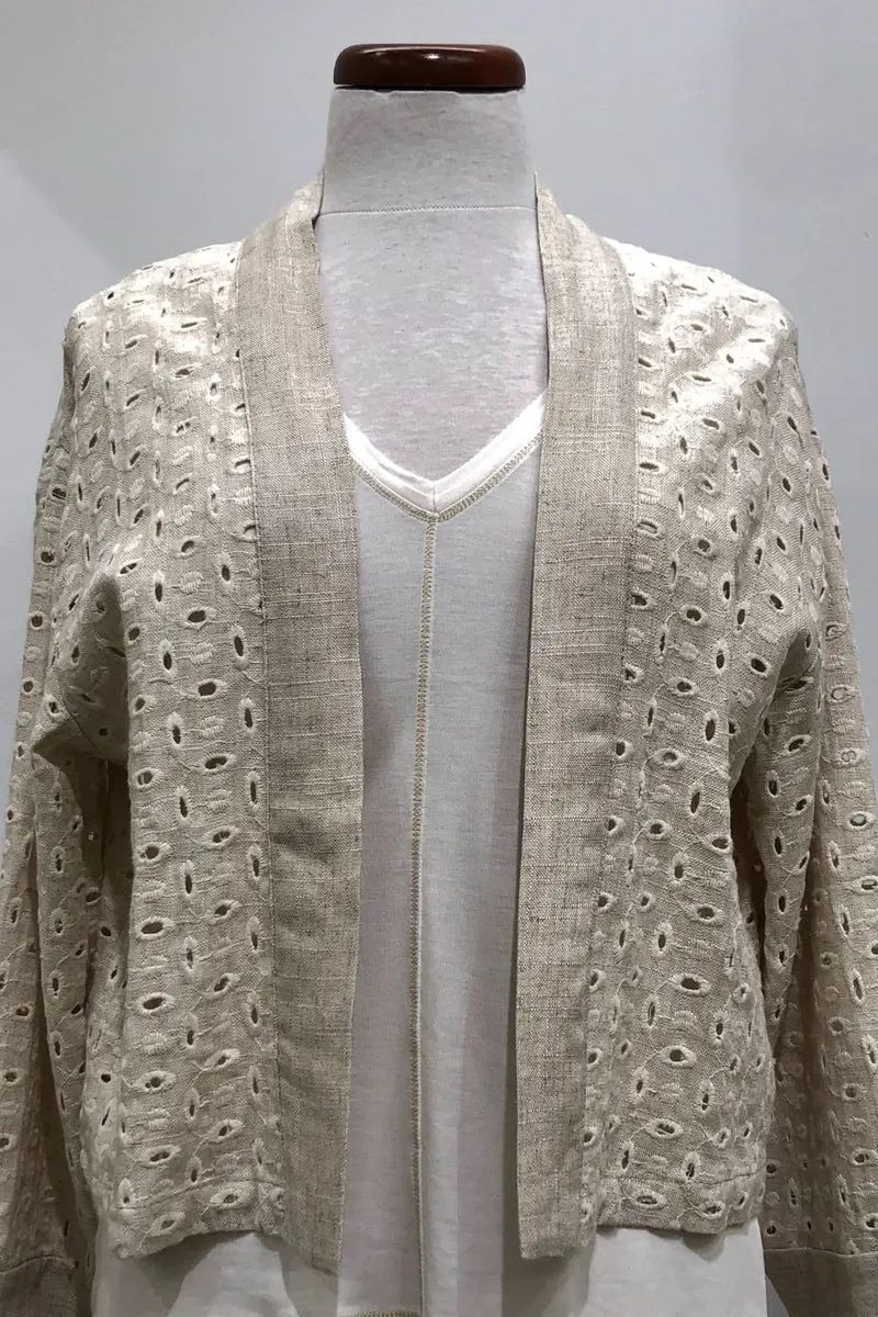 Veste courte ajourée