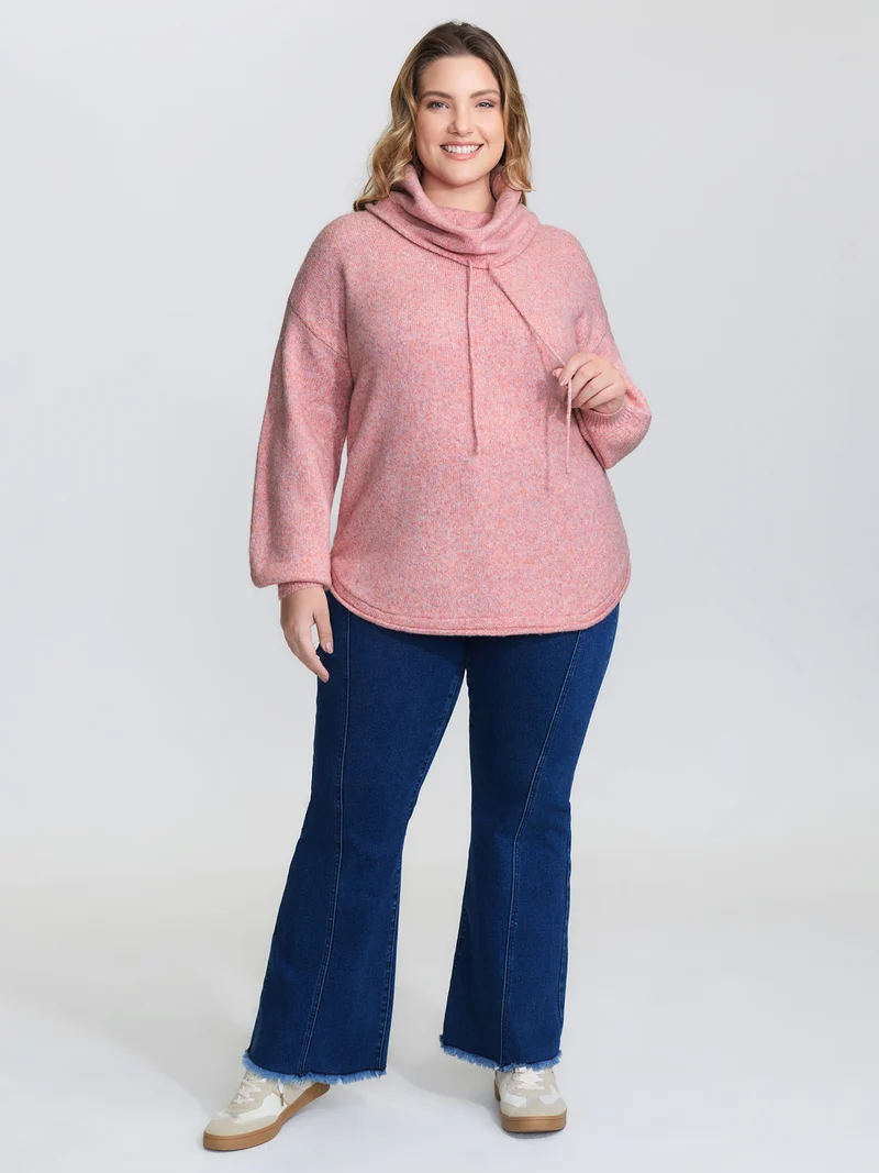 Supersoft Turtleneck Balloon Sleeve Pullover