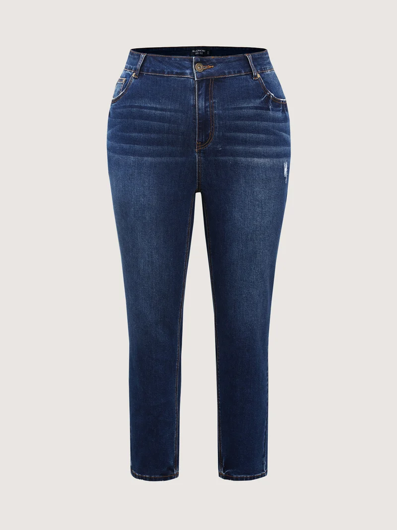 High-Rise Straight-Leg Jeans