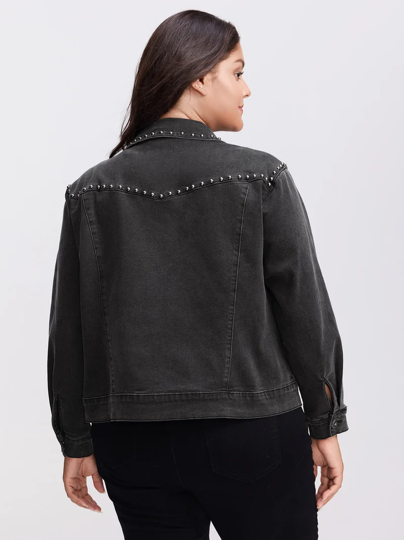 Denim Chest Flaps Zipper Jacket