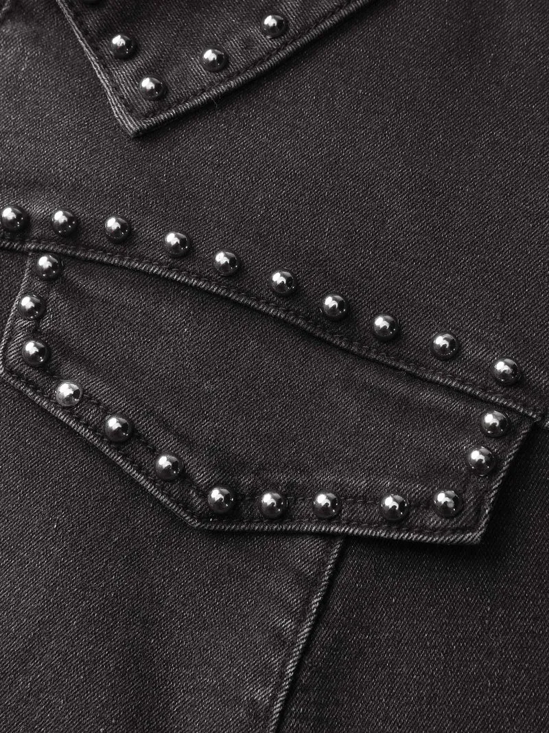 Denim Chest Flaps Zipper Jacket
