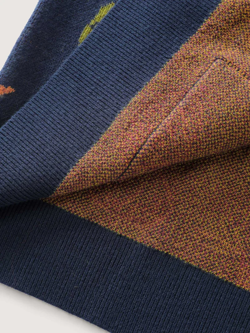 Vegetable Print Buttons Colorful Knit Cardigan
