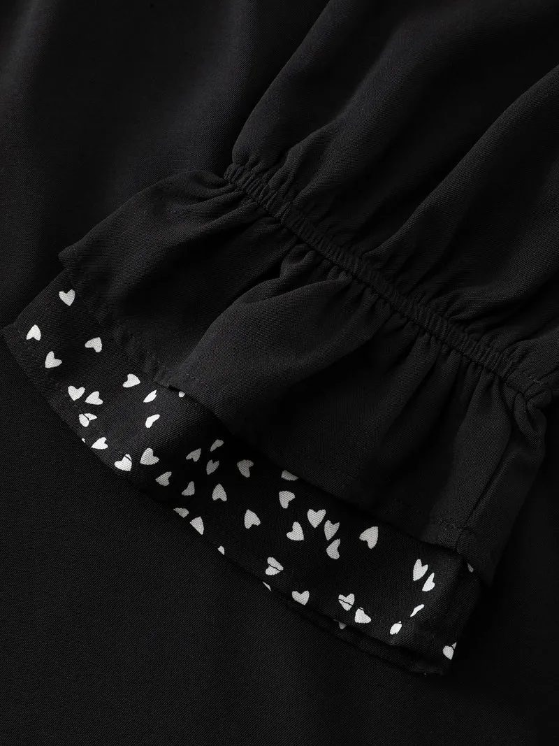 Polka Dots Toothpick Pleats Midi Dress