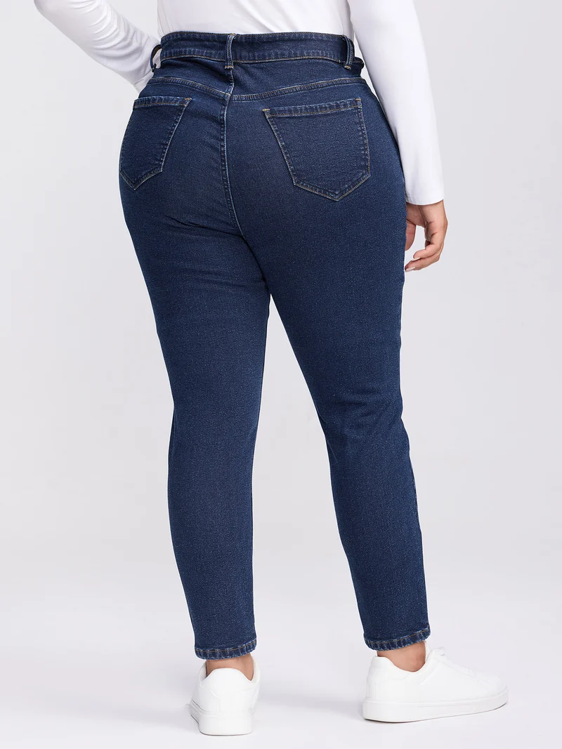 Stretchy Mid-Rise Skinny-Fit Jeans