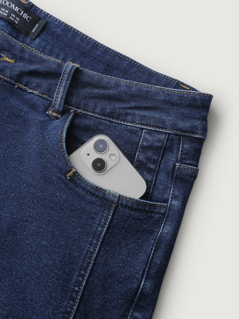 Stretchy Mid-Rise Skinny-Fit Jeans