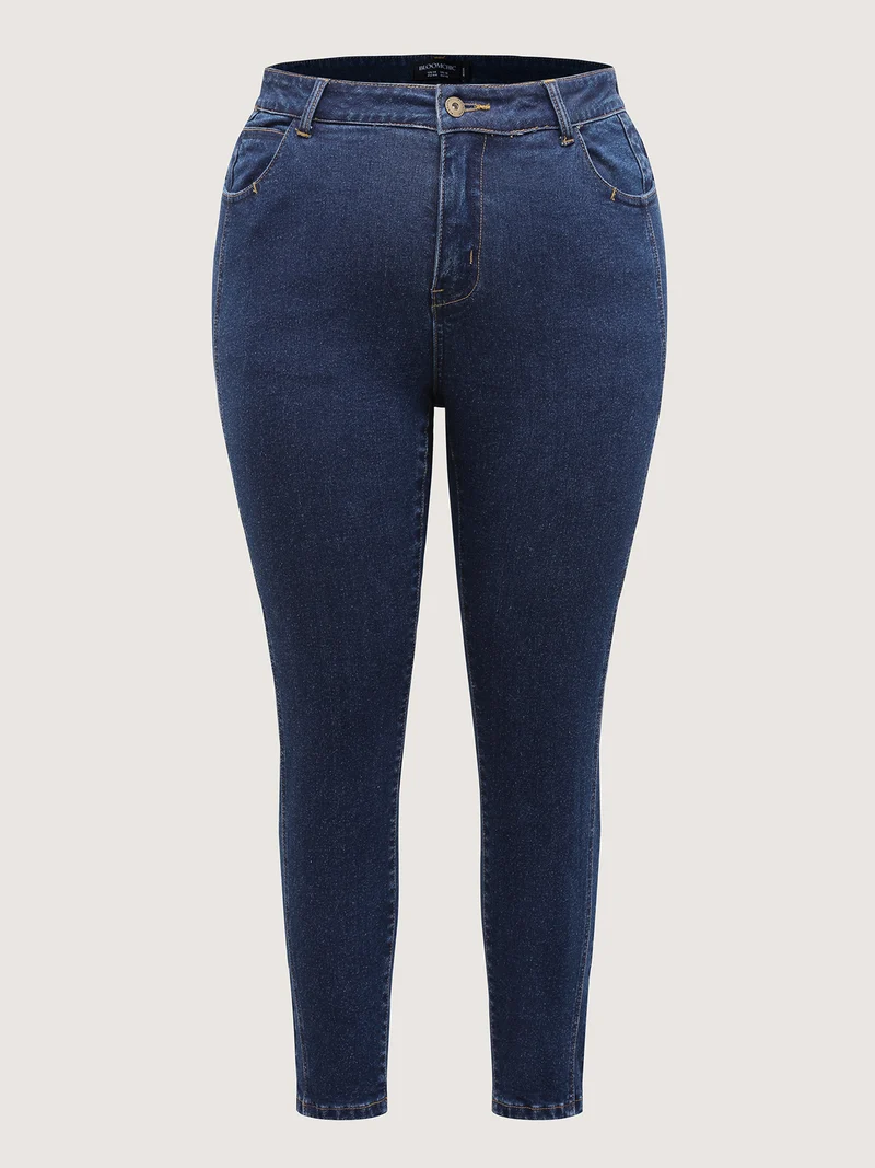 Stretchy Mid-Rise Skinny-Fit Jeans