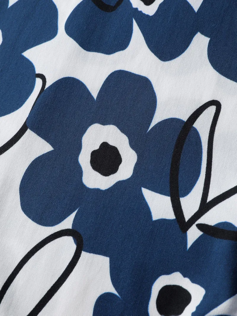 Floral Print Waist-Tie Blouse