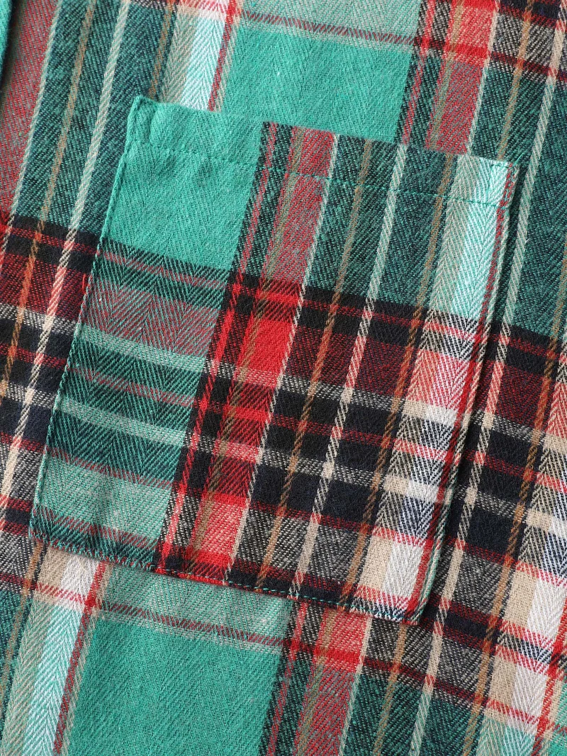 Plaid Pockets Button-Down Shirt