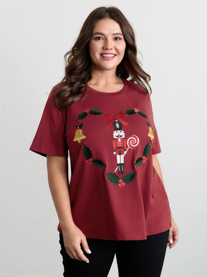 Holiday Nutcracker Round Neck T-Shirt