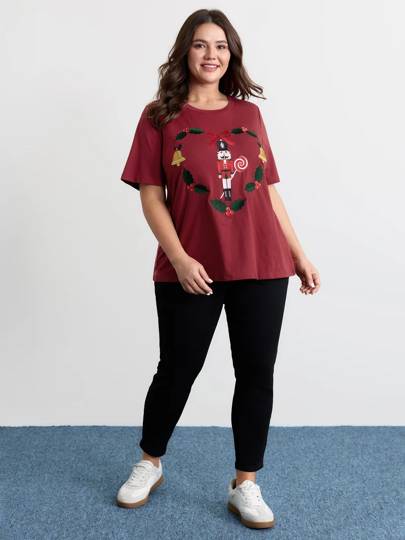 Holiday Nutcracker Round Neck T-Shirt
