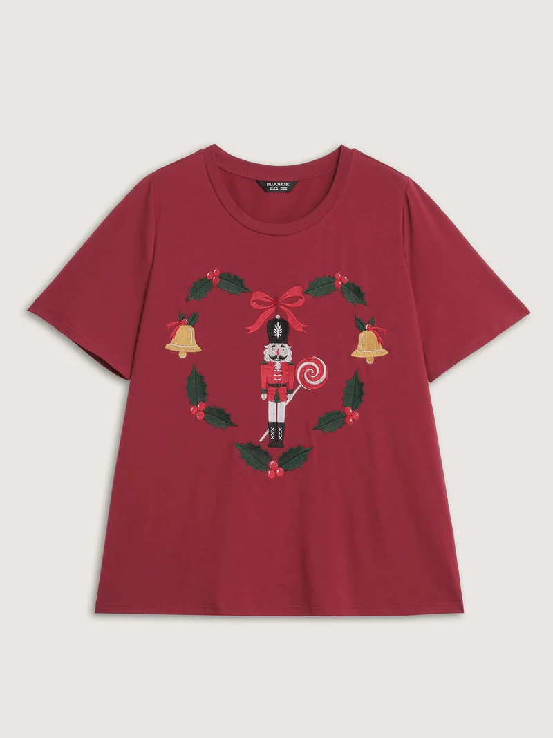 Holiday Nutcracker Round Neck T-Shirt