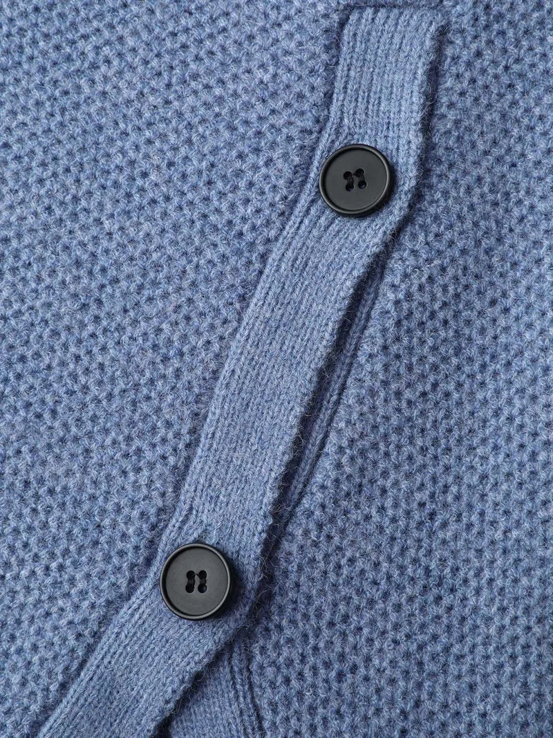 Polo Collar Side Buttons Curvy Pullover