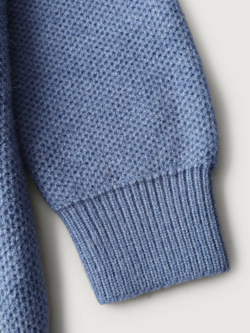 Polo Collar Side Buttons Curvy Pullover
