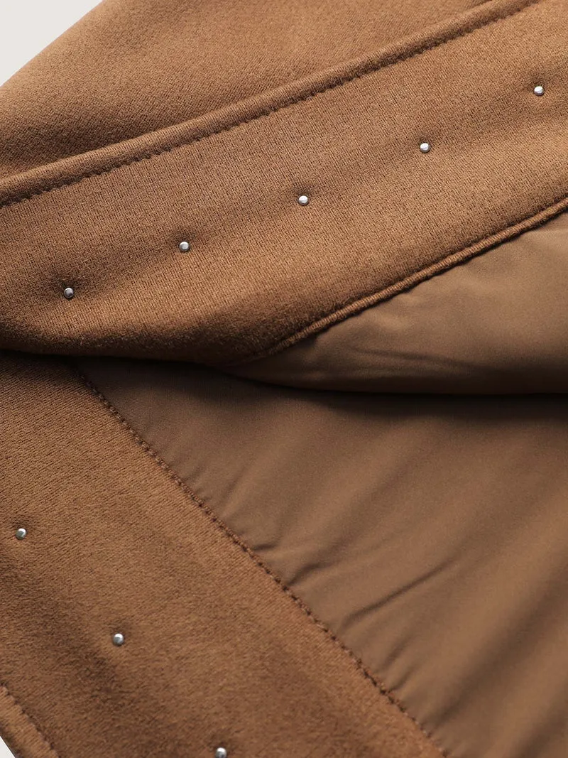 Rivet Open-Front Collar Jacket