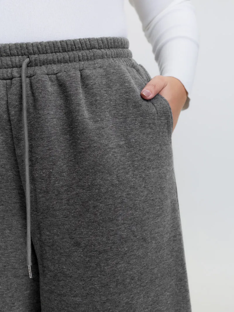 Fleece Lined Stretchy Drawstring Pants