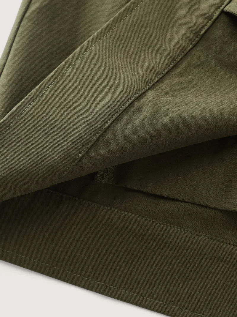 Pure Cotton Color Contrast Button Jacket