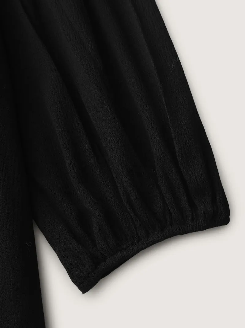 Supersoft Drawstring Shirred Waist Midi Dress