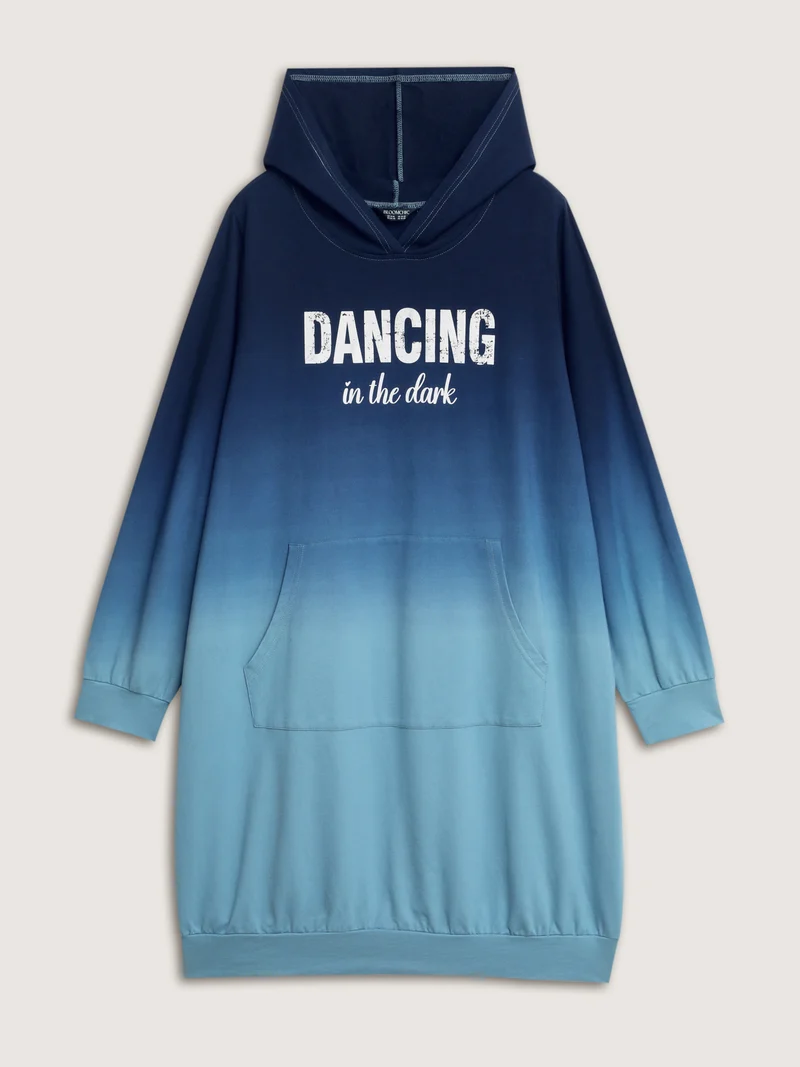 Dancing in the Dark Hooded Midi Dress