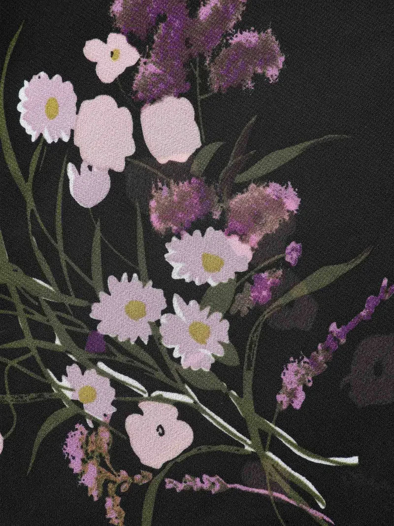 Floral Print Waist-Tie Mini Kimono