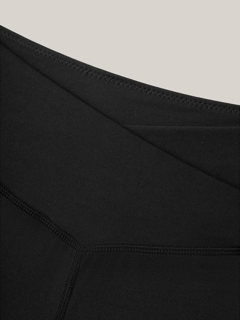Crossover Waist Very Stretchy Wide-Leg Pants