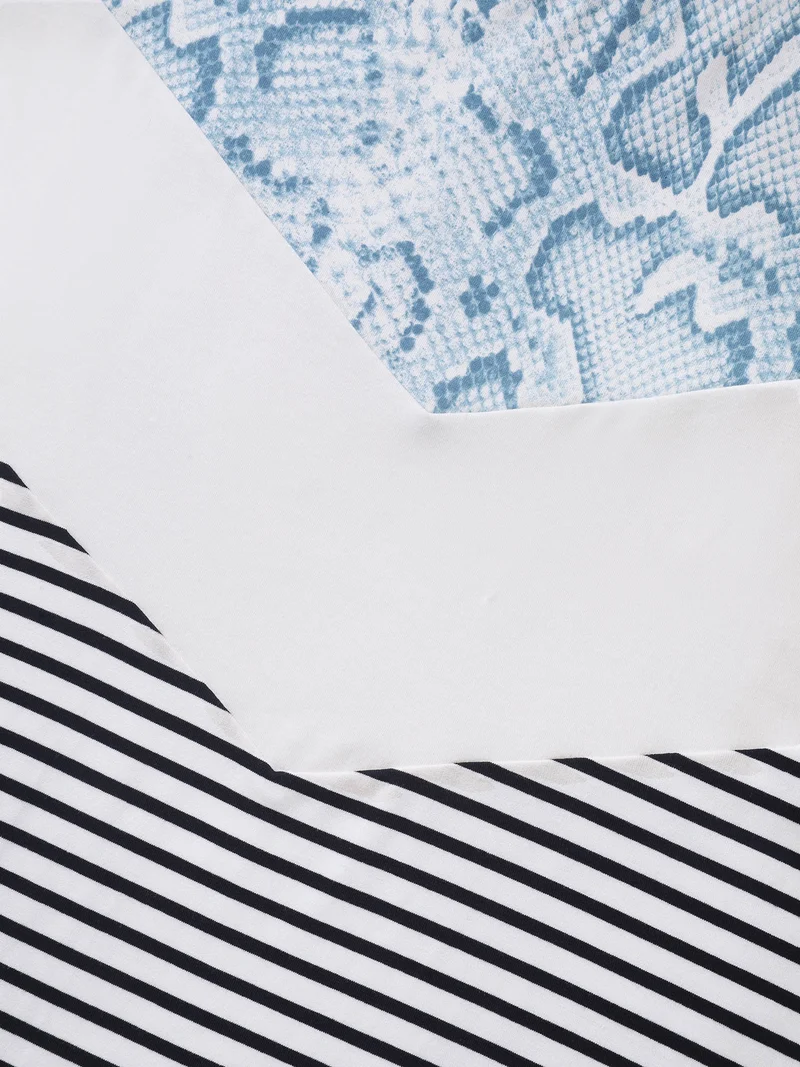 Animal Print Waffle Grid T-Shirt