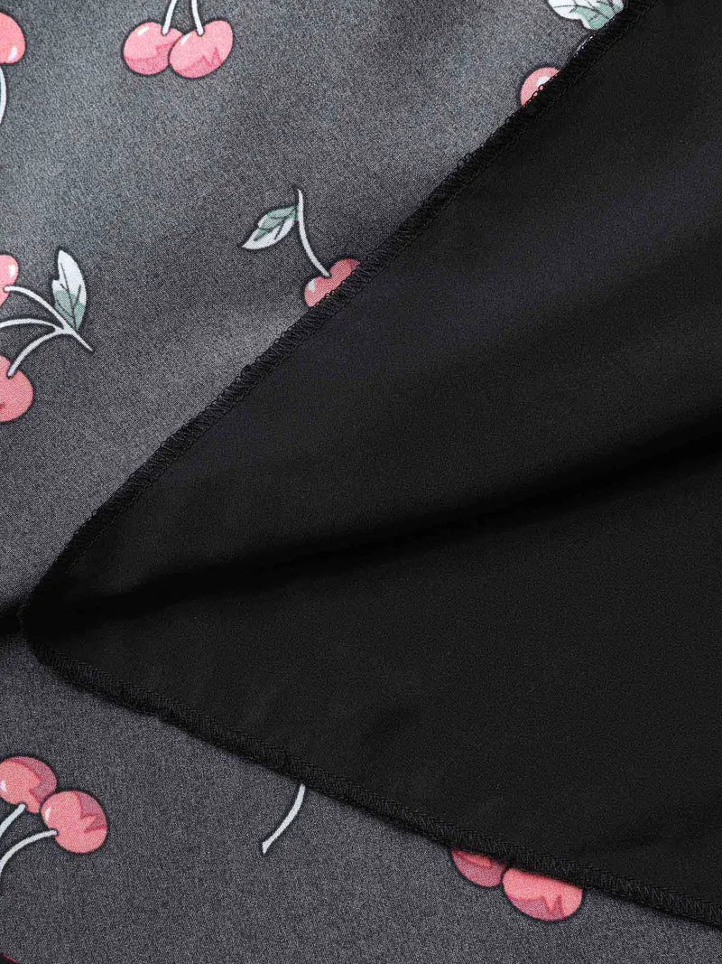 Cherry-licious Pleated Midi Skirt
