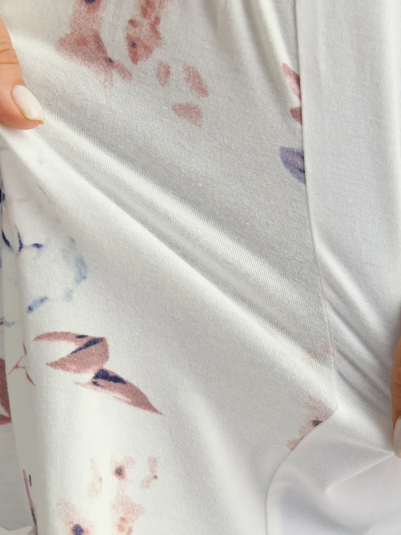 Stretchy Handmade Shirred Relaxed-Fit T-Shirt