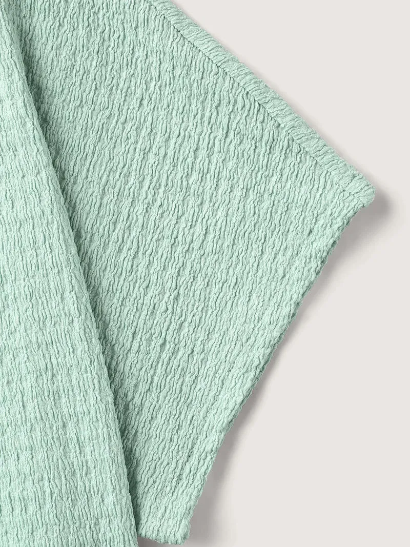 Textured Relaxed Fit Dolman Sleeve T-Shirt