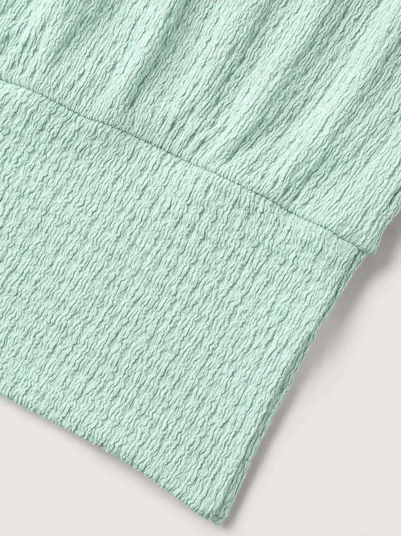 Textured Relaxed Fit Dolman Sleeve T-Shirt