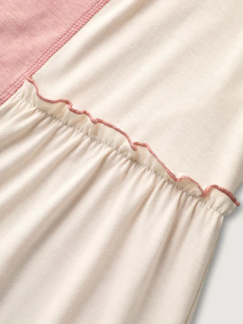 Color Contrast High Low Hem T-Shirt