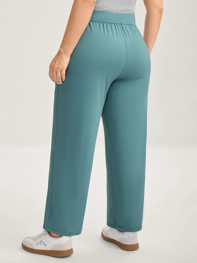 Stretchy Pull-On Straight-Leg Pants