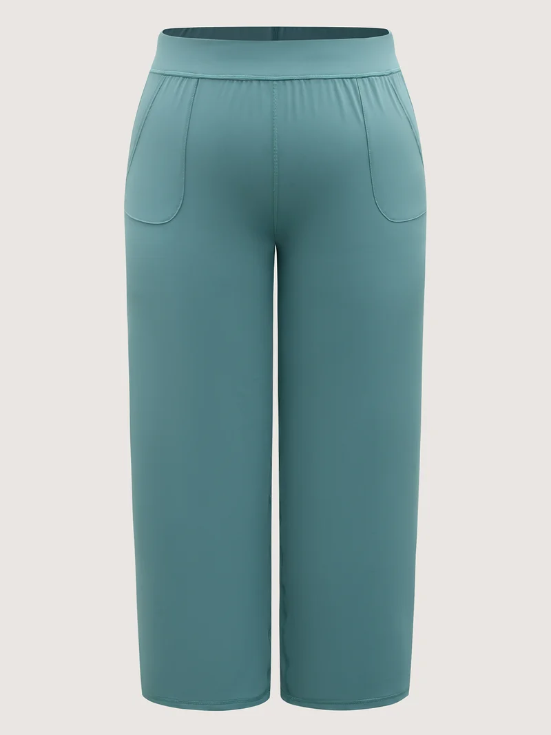 Stretchy Pull-On Straight-Leg Pants