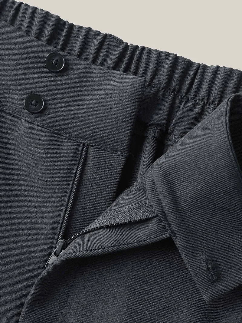 Overlap Waist Buckles Classic Bootcut Pants