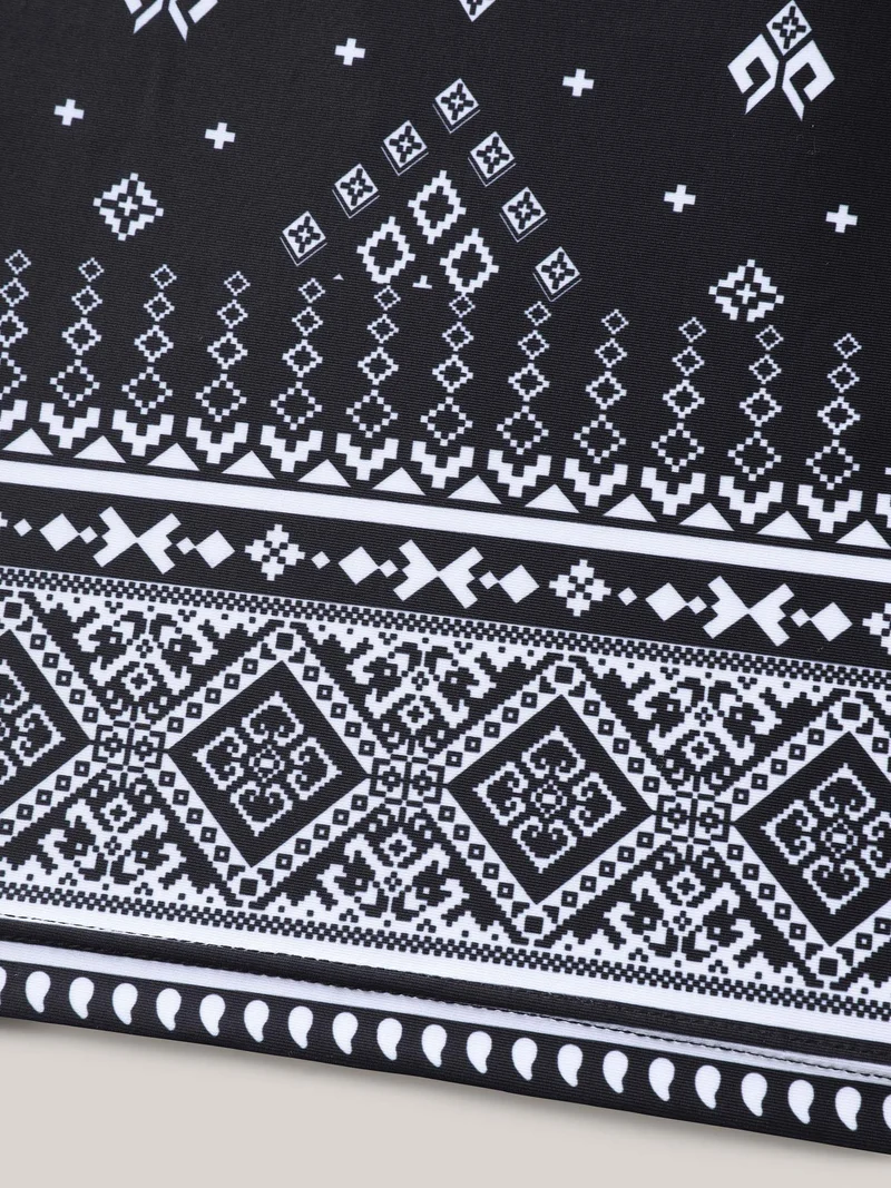 Boho Print Pockets Swim Bottoms