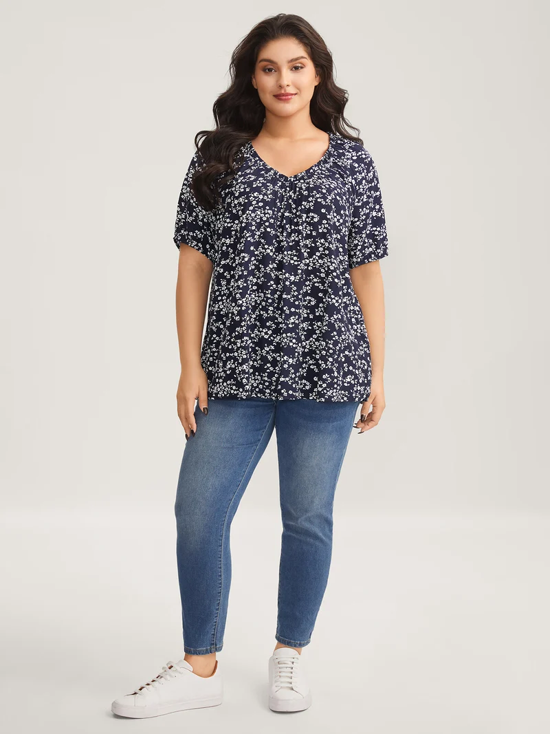Supersoft Ditsy Floral Print Blouse