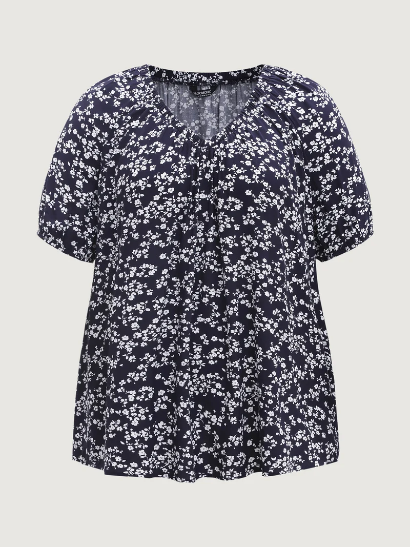 Supersoft Ditsy Floral Print Blouse