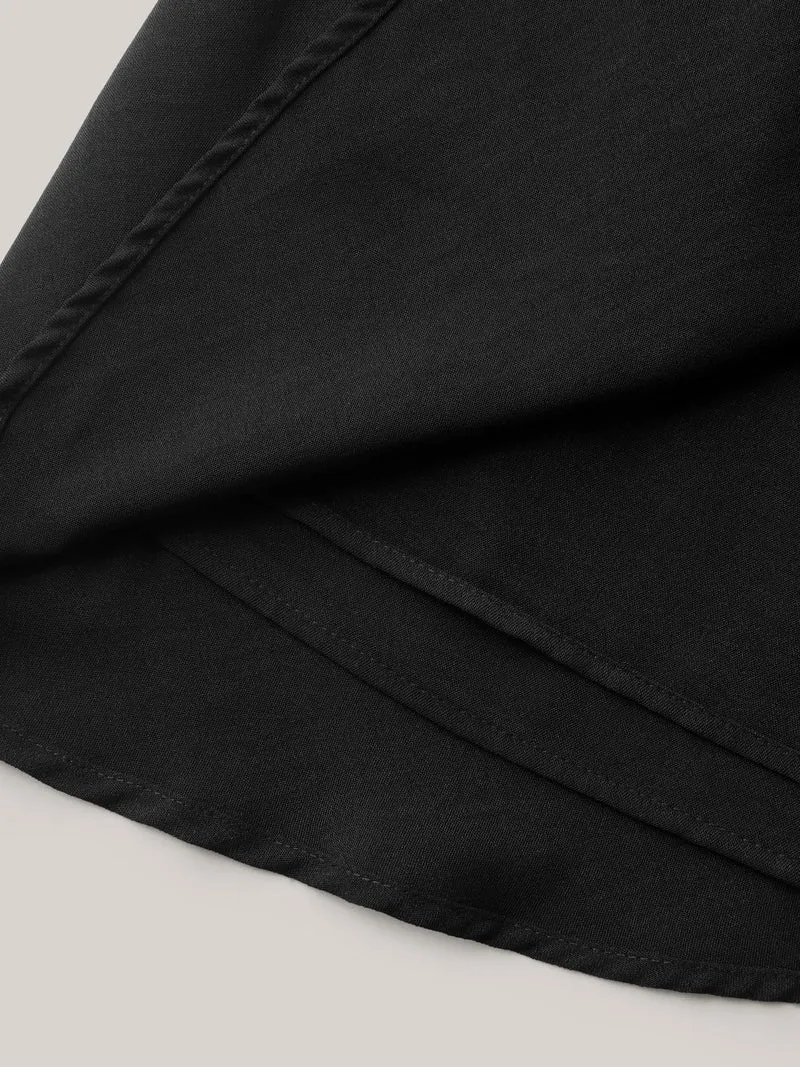 Shirred Waist Pockets Flowy Mini Skirt