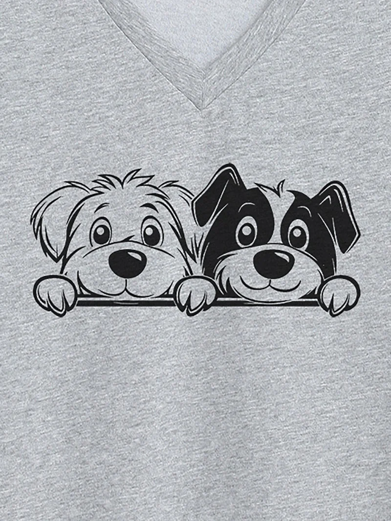 Hello Puppy V-Neck T-Shirt