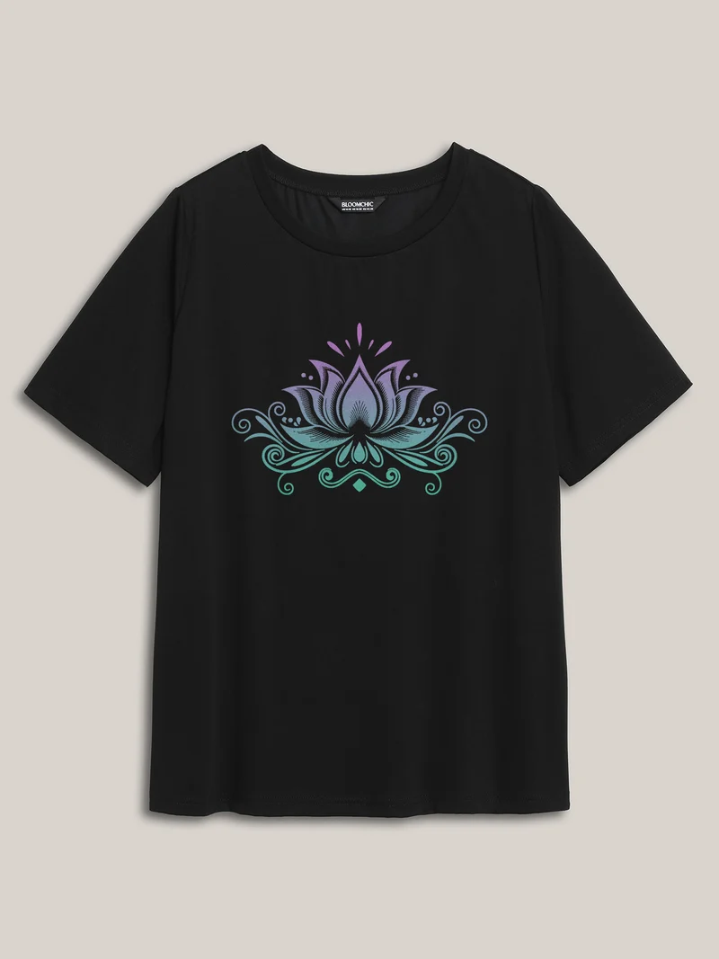 Positive Aura Round Neck T-Shirt