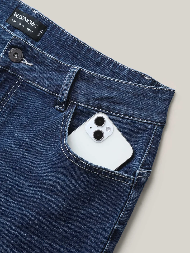 Stretchy 5 Pockets Skinny-Fit Crop Jeans