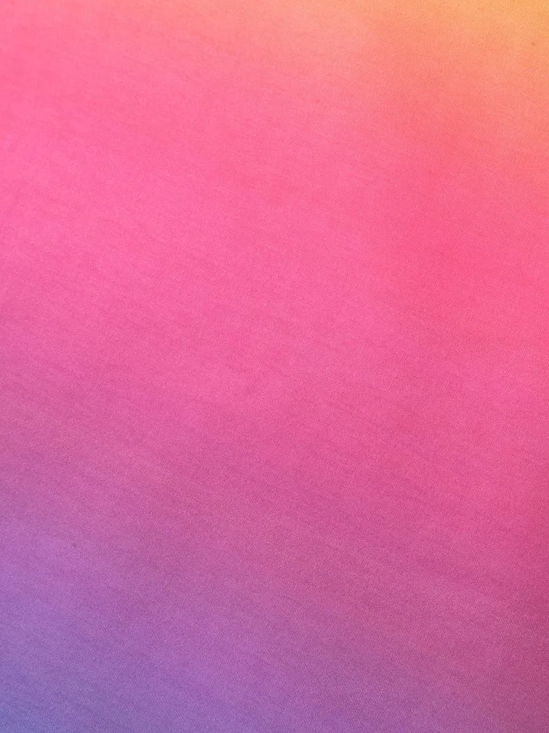 Ombre Gradient Crew Neck Curvy T-Shirt