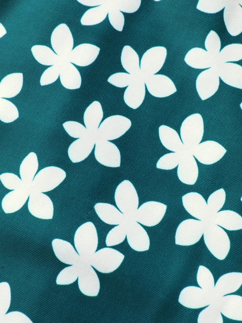 Florals Everywhere Fit-and-Flare Swim Top
