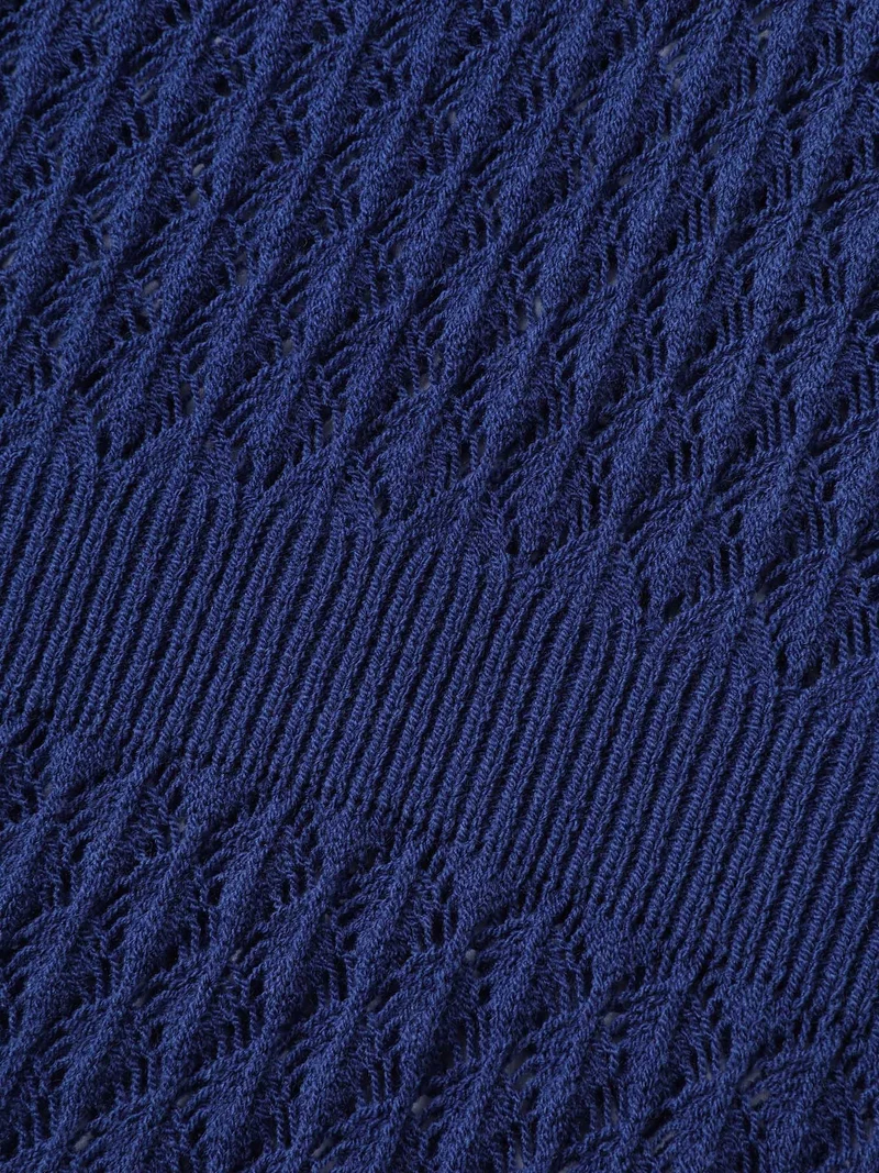 Crochet Waist-Defining Swim Cover-Up
