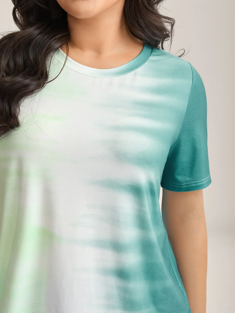Tie-Dye Round Neck T-Shirt
